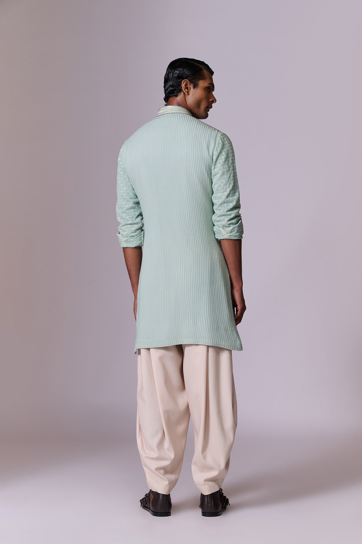 Aqua Marine Embroidered Kurta Set